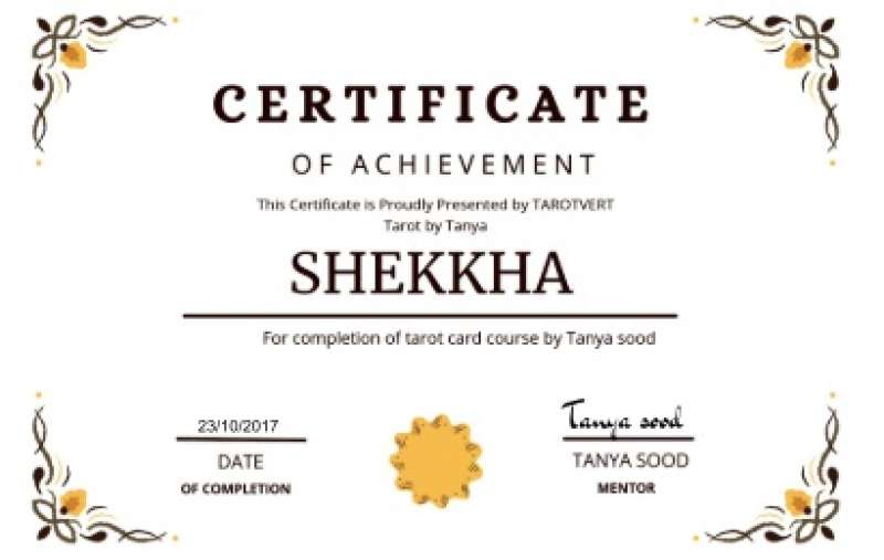 CERTIFICATE OF ACHIEVEMENT 